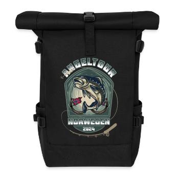 Norwegen Angeltour - 2024 - Rolltop Rucksack - Schwarz - Vorne