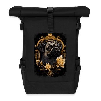 Petit carlin - Sac à dos roll top - noir - Devant