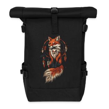Fuchs Traumfäger Indianer - Rolltop Rucksack - Schwarz - Vorne