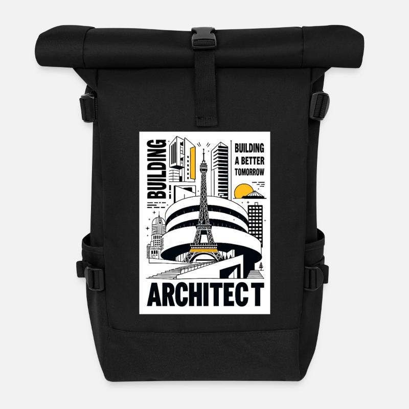 Architekt - Rolltop Rucksack - Schwarz