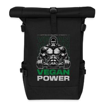 Vegan Power – Compassion Becomes Strength - Rolltop Rucksack - Schwarz - Vorne