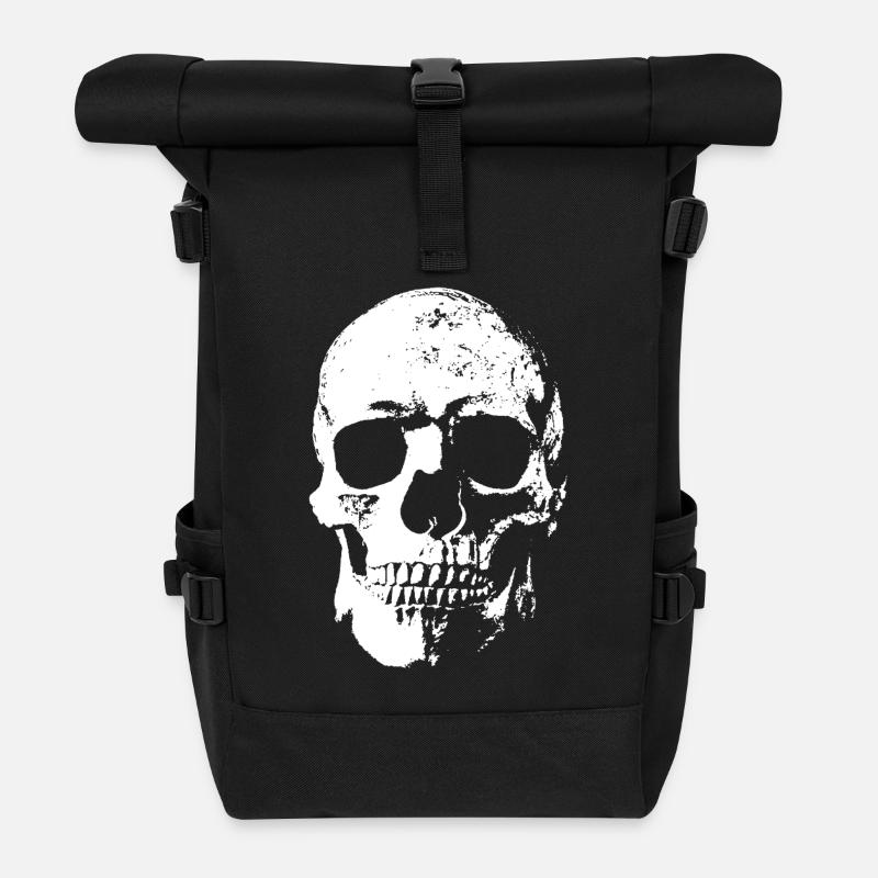 Totenkopf / Skull - Roll Top Backpack - black