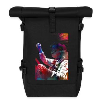 Car racing #racing #sport - Roll Top Backpack - black - Front