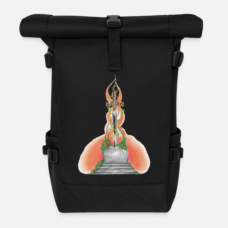 01. Kriegerseele - Rolltop Rucksack - Schwarz