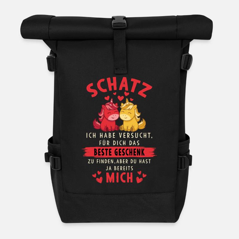 Chérie, tu as déjà un design de licorne pour moi - Sac à dos roll top - noir