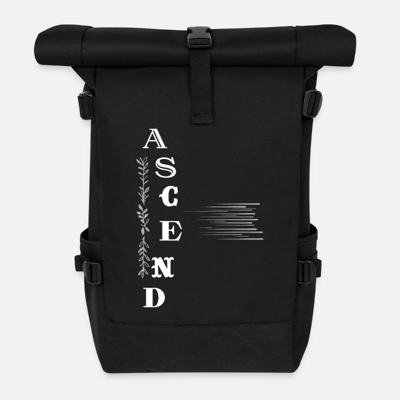 ASCEND – Dein Aufstieg ins Bewusstsein - Rolltop Rucksack - Schwarz