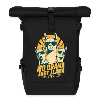 No Prob Llama Horror Retro Design - Roll Top Backpack - black - Front