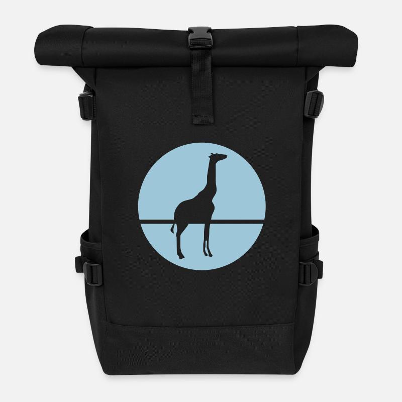 Giraffe - Rolltop Rucksack - Schwarz