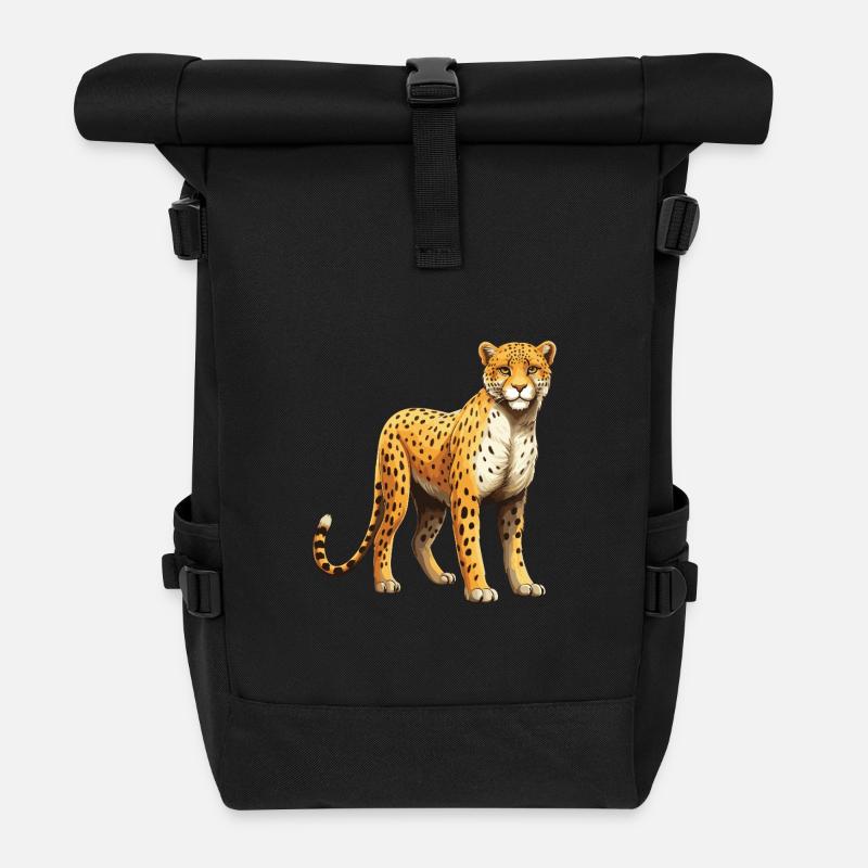 Guépard - Sac à dos roll top - noir