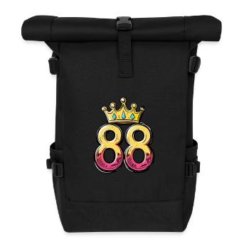88 Number Crown - Roll Top Backpack - black - Front