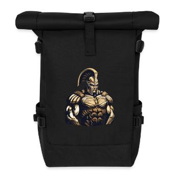 Spartaner Gladiator Muskeln - Rolltop Rucksack - Schwarz - Vorne