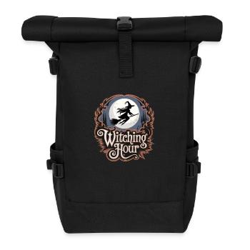 Sorcière à la pleine lune – L’heure des sorcières - Sac à dos roll top - noir - Devant