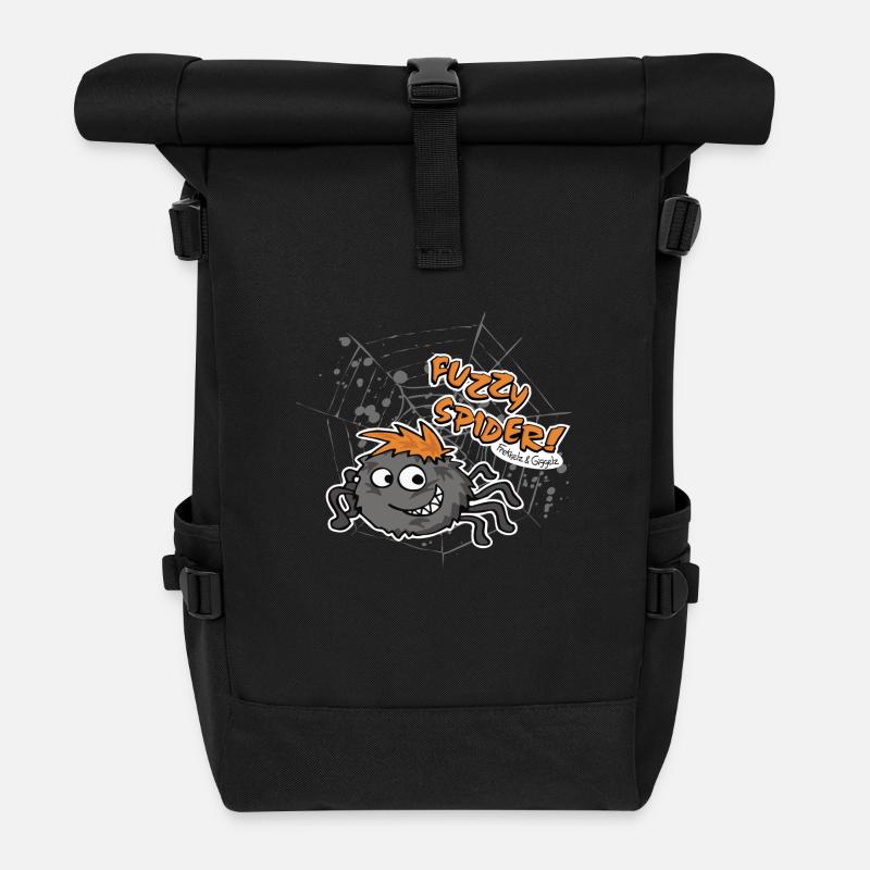 Fuzzy Spider - Rolltop Rucksack - Schwarz