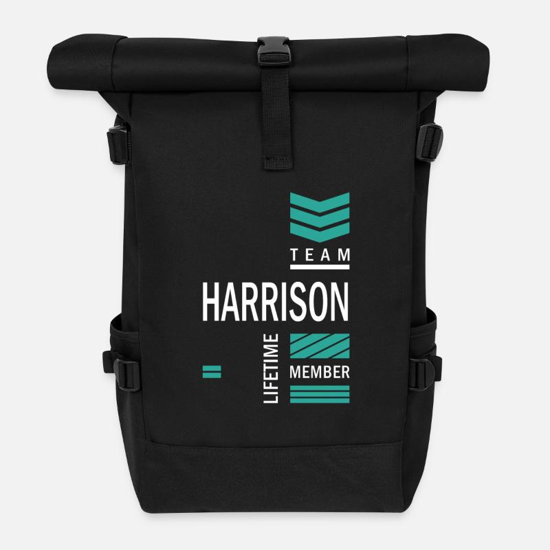 Harrison - Roll Top Backpack - black