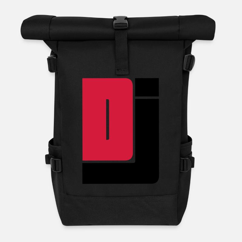 DJ - Rolltop Rucksack - Schwarz