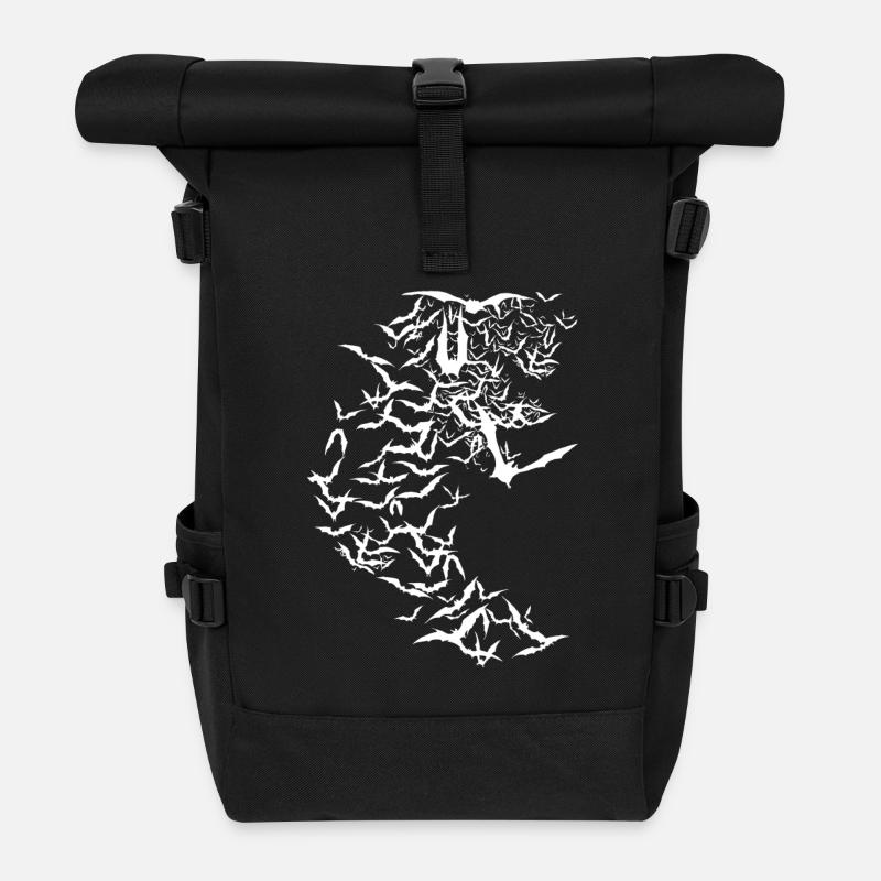 Fledermäuse - Rolltop Rucksack - Schwarz