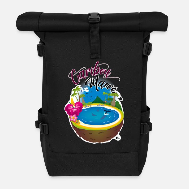 ANGAYA COCO ISLAND MAYOTTE - Sac à dos roll top - noir