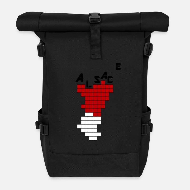 Alsace Video Game Cube - Roll Top Backpack - black