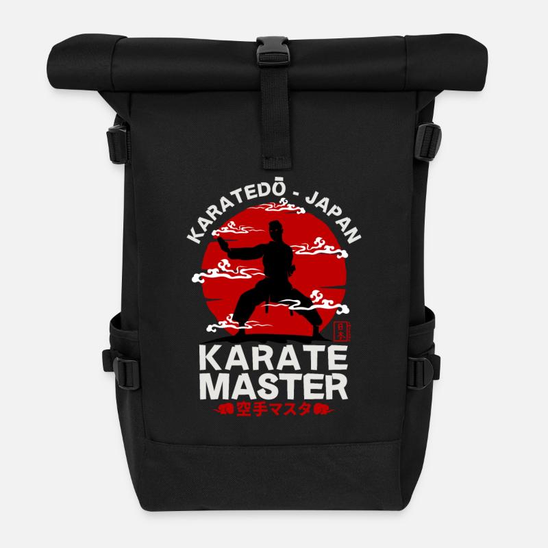 Karate master bushido japan - Roll Top Backpack - black