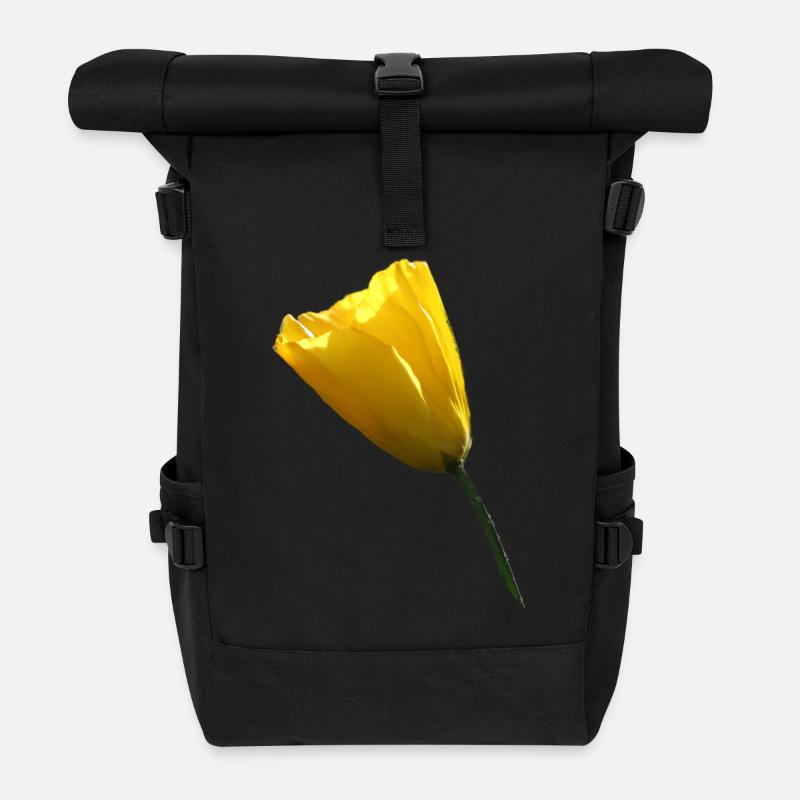 Coquelicot jaune Coquelicot Coquelicot - Sac à dos roll top - noir