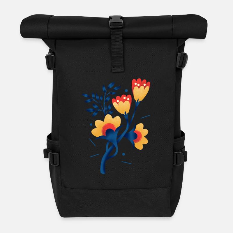 SCHOLLE 3 - Rolltop Rucksack - Schwarz