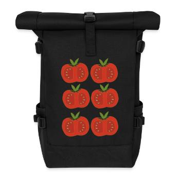 tomaten 6fach - Rolltop Rucksack - Schwarz - Vorne