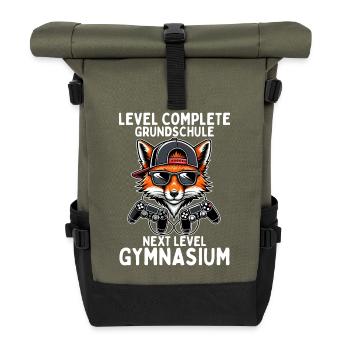 Level Complete Next Level Gymnasium Gaming Fuchs - Rolltop Rucksack - Olive/Schwarz - Vorne