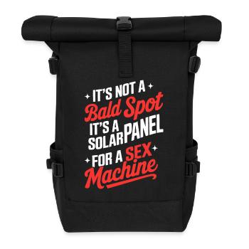 Es ist keine kahle Stelle, es ist ein Panel für die Sexmaschine - Rolltop Rucksack - Schwarz - Vorne