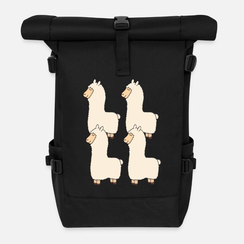 Lama Four-Pack - Roll Top Backpack - black