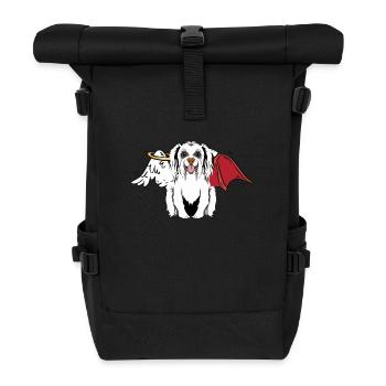 Höllen Hund Engel Teufel himmlisch teuflisch Hunde - Rolltop Rucksack - Schwarz - Vorne