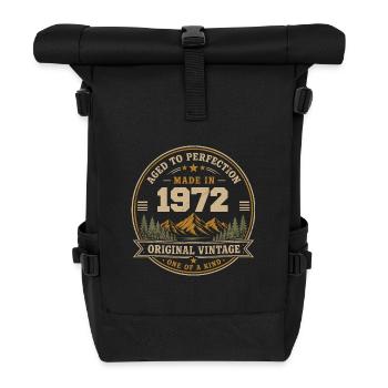 1972 Retro 1972 Vintage 1972 Gift 1972 - Roll Top Backpack - black - Front