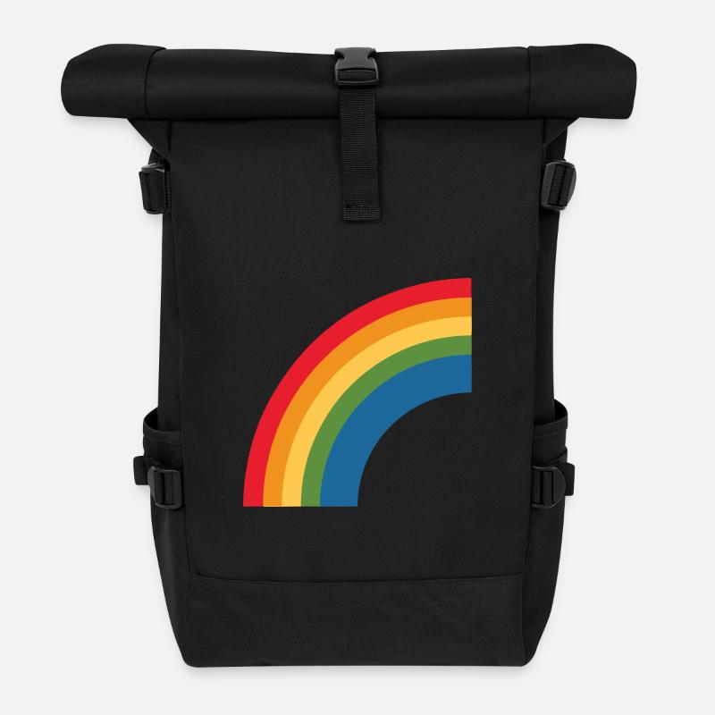 rainbow lbgt - Rolltop Rucksack - Schwarz