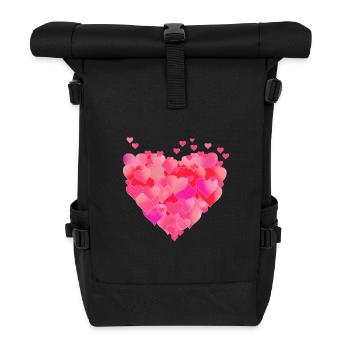 Herz der Herzen - Rolltop Rucksack - Schwarz - Vorne