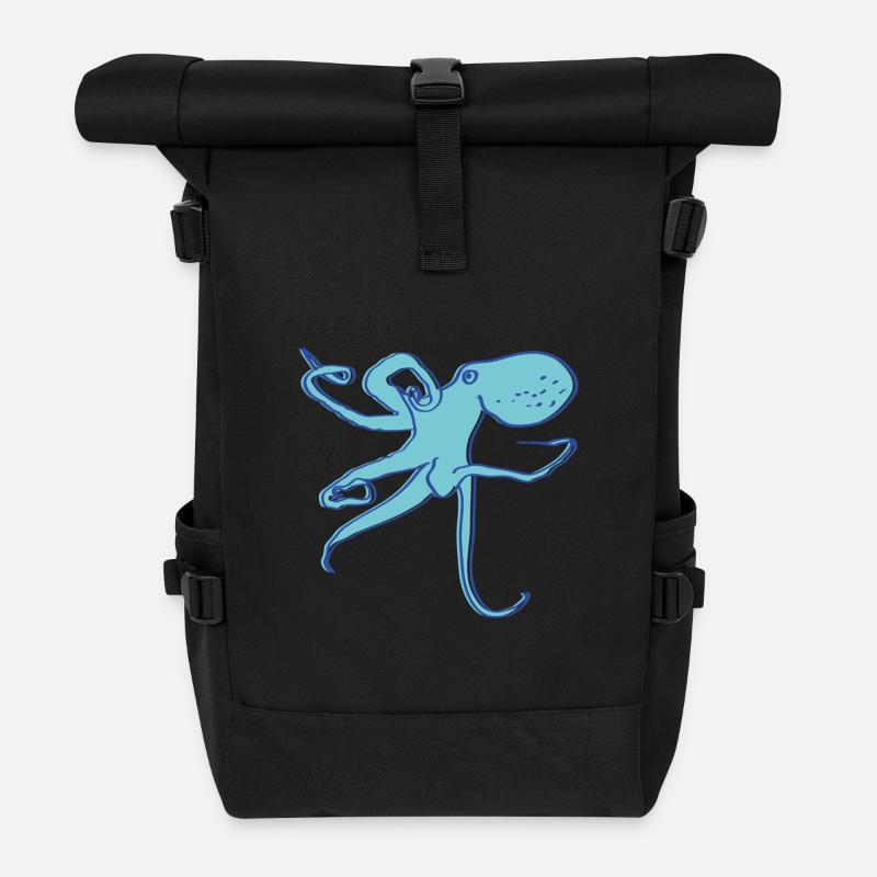 calamar - Sac à dos roll top - noir