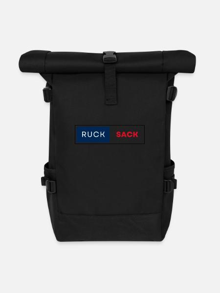 Ruck-Sack-Franzos - Rolltop Rucksack - Schwarz