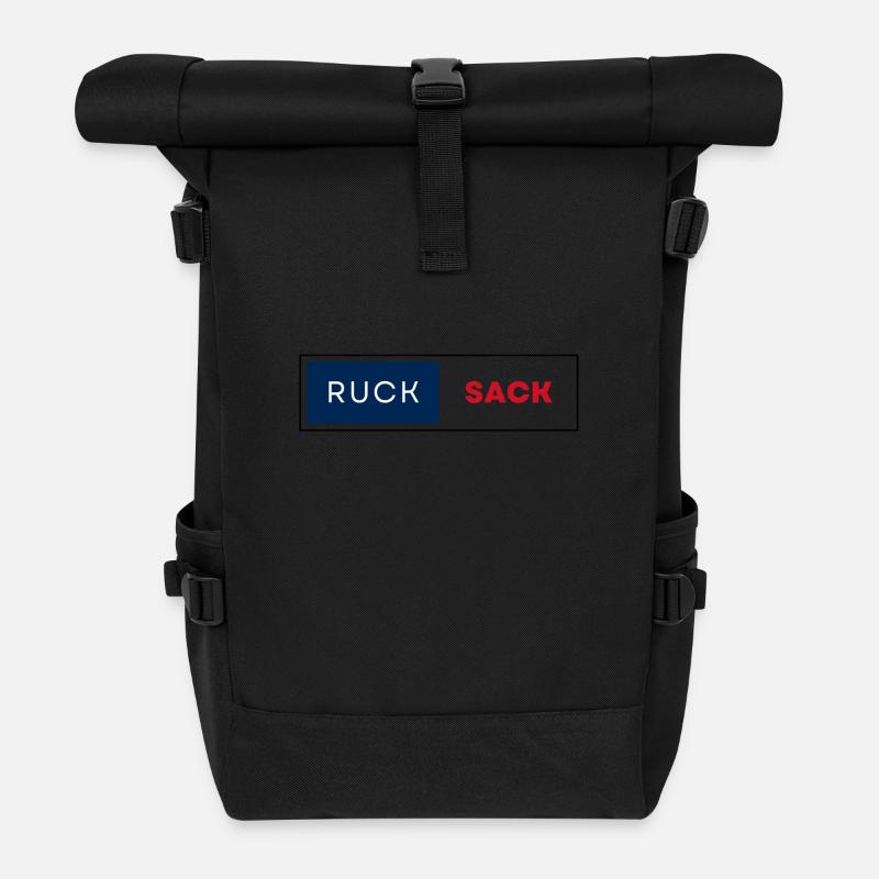 Ruck-Sack-Franzos - Rolltop Rucksack - Schwarz