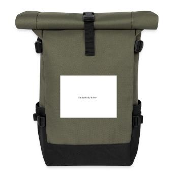 Be yourself always  - Roll Top Backpack - olive/black - Front
