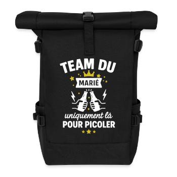 Team du marié EVG enterrement vie de garçon - Sac à dos roll top - noir - Devant