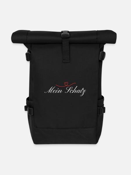 Mein Schatz Ich liebe dich - Rolltop Rucksack - Schwarz
