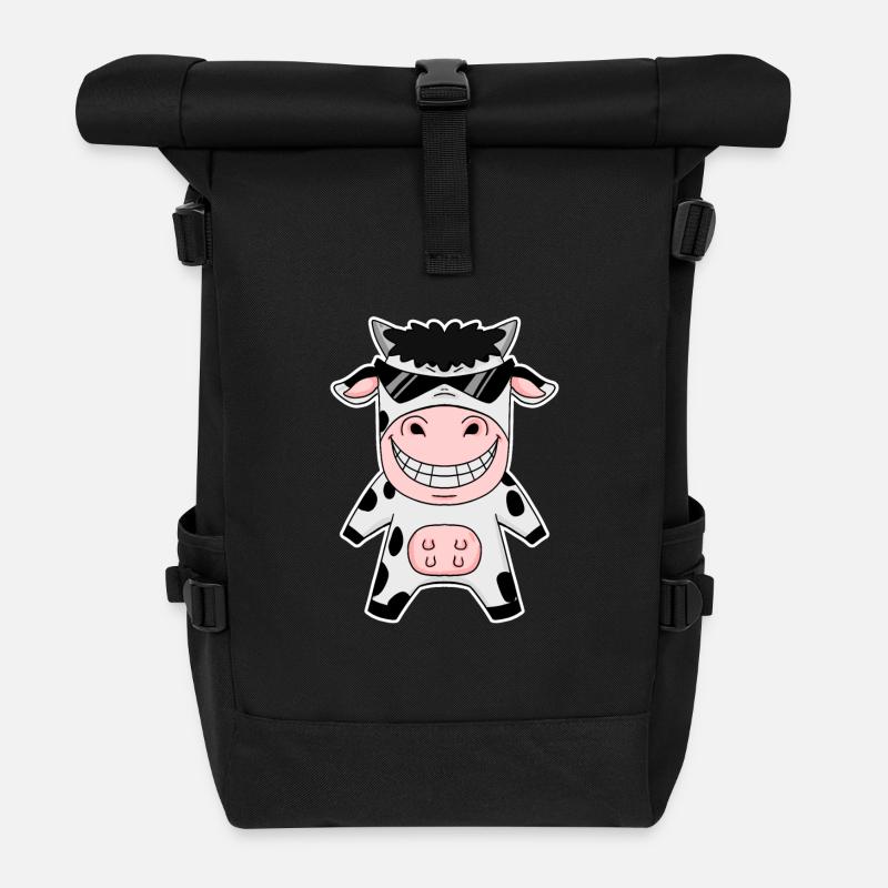Coole Kuh - Rolltop Rucksack - Schwarz