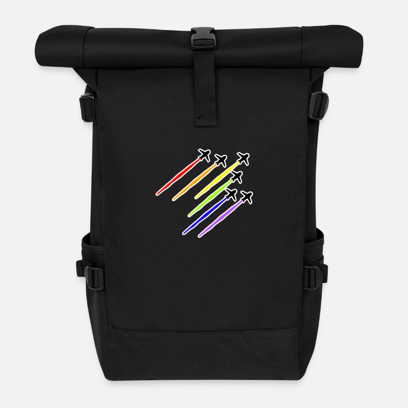 LGBT Flugzeug - Rolltop Rucksack - Schwarz