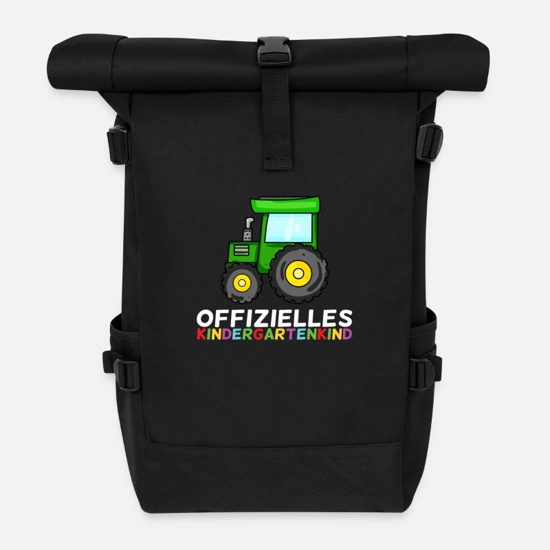 Kindergarten Kindergartenkind - Rolltop Rucksack - Schwarz