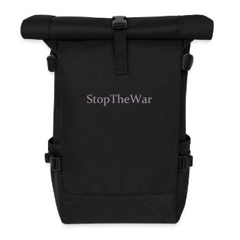 Stoppt den Krieg - Arrêtez la guerre - Sac à dos roll top - noir - Devant