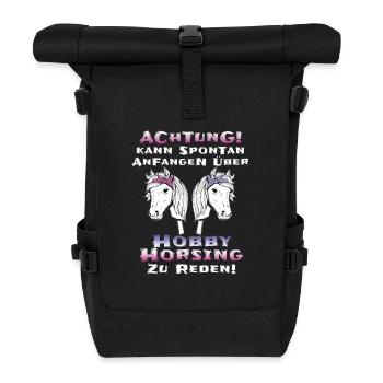 Hobby Horsing Hobby Horse - Rolltop Rucksack - Schwarz - Vorne