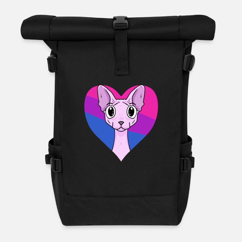 Cadeau bisexuel Sphynx Cat - Sac à dos roll top - noir
