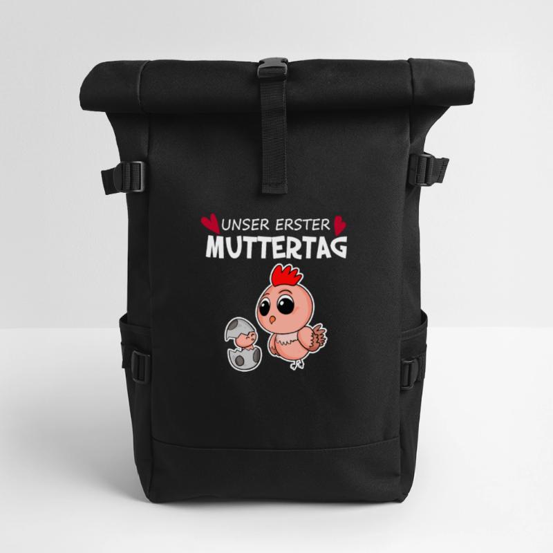 Muttertag Geschenk - Unser erster Muttertag Rolltop Rucksack