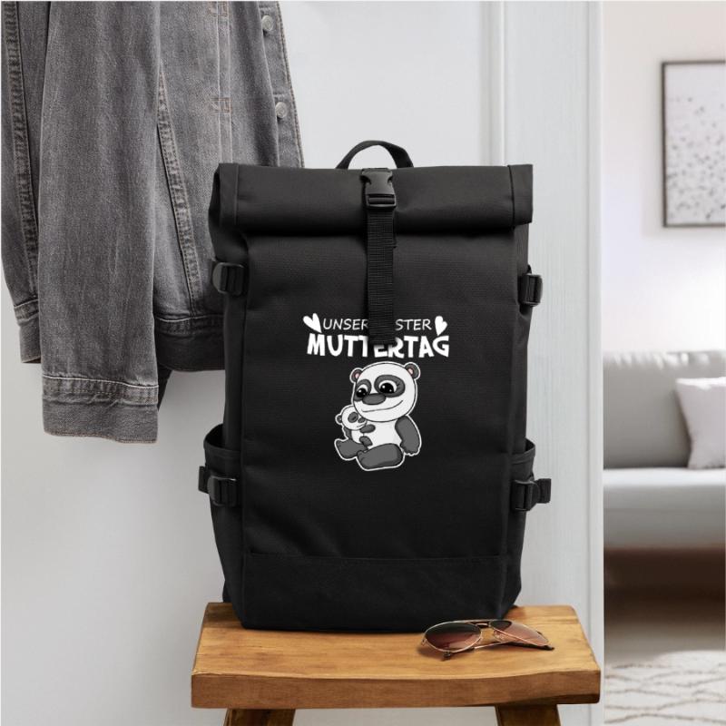 Muttertag Geschenk - Unser erster Muttertag Rolltop Rucksack
