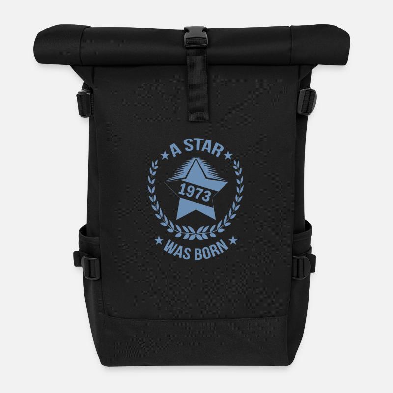 Ein Star wurde 1973 geboren - Rolltop Rucksack - Schwarz
