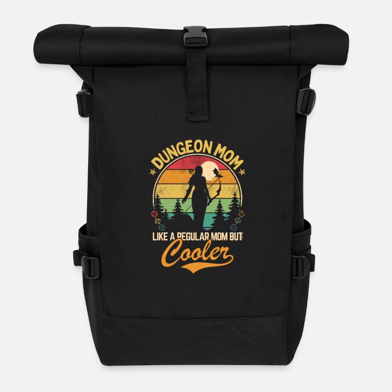 Donjon Mom - Comme une mère normale mais plus cool - Sac à dos roll top - noir
