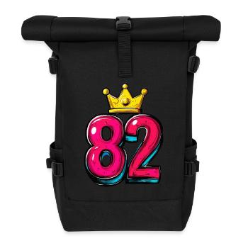 82 Number Krone - Roll Top Backpack - black - Front